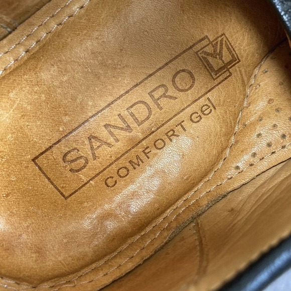 Sandro Comfort Walk Black and Tan Stitched Oxford‎ Shoes mens size 9D Brazil main image 6